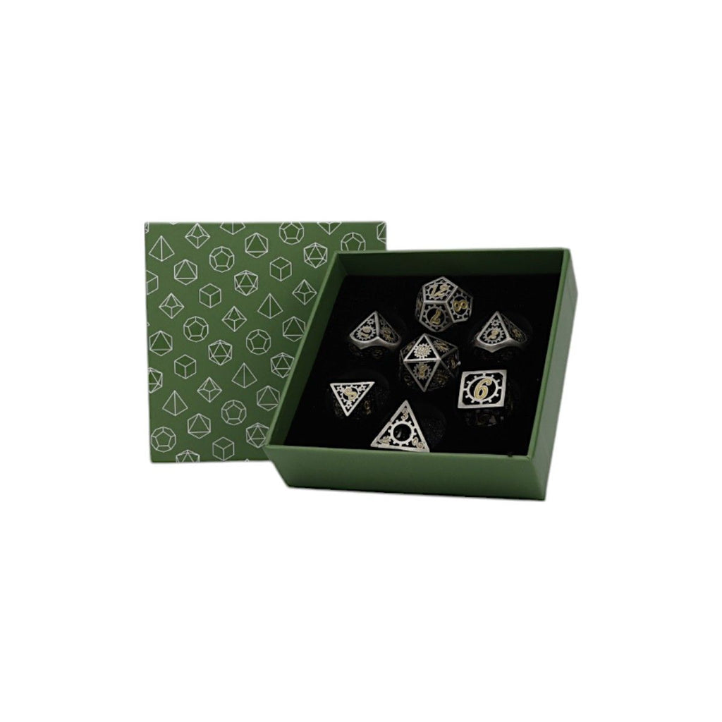 LPG - LPG 251933 - Dice Clockwork Sun Dice Set Chrome/Gold