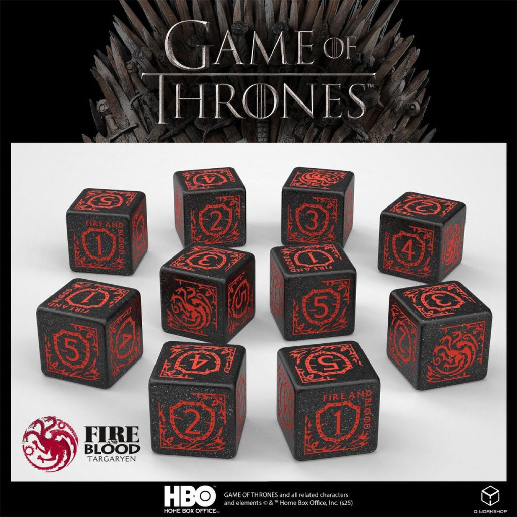 Q Workshop - Game of Thrones - Targaryen Dice Set 10x D6