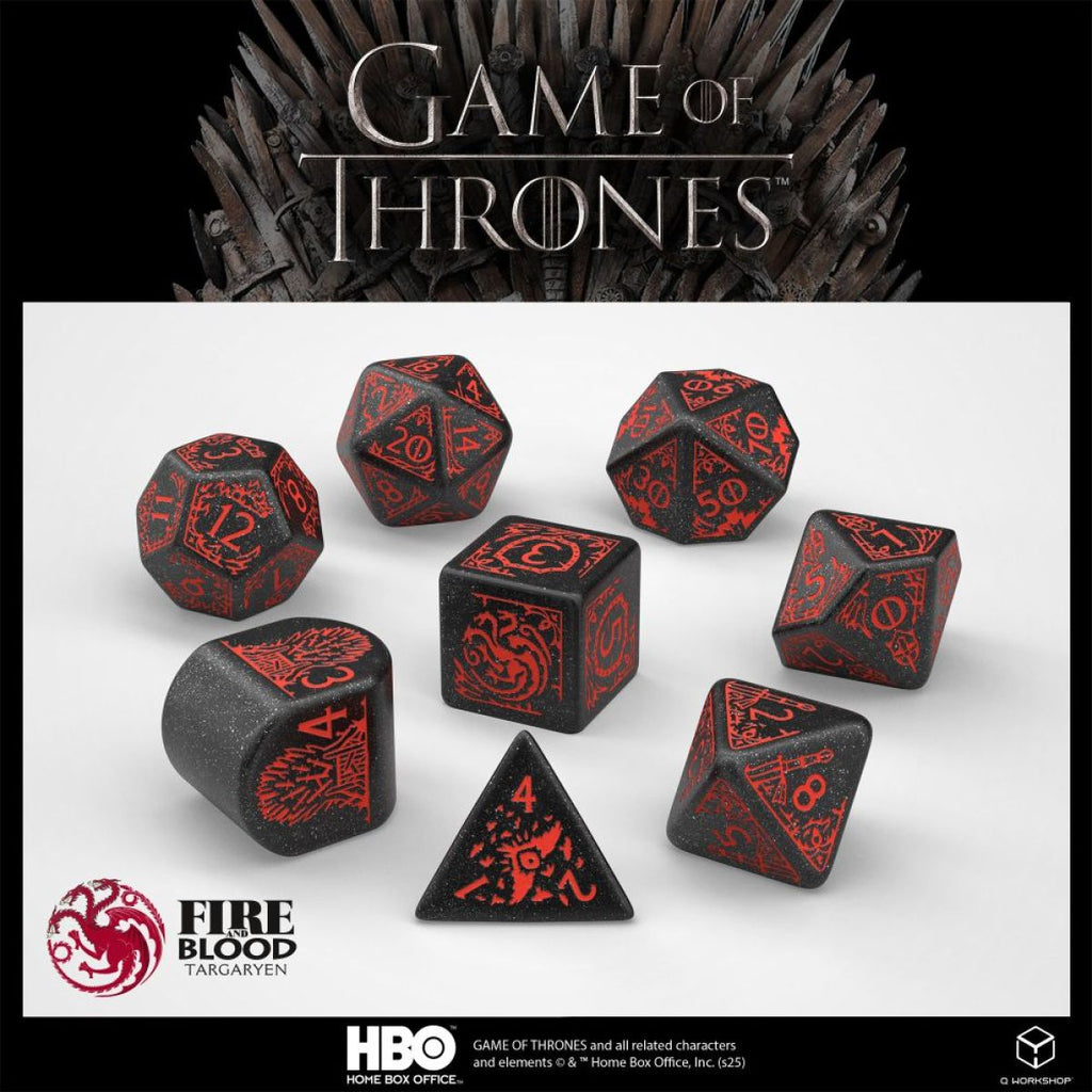 Q Workshop - Game of Thrones - Targaryen Dice Set 8