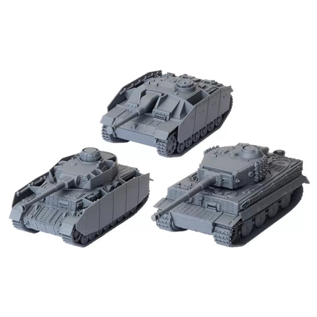 World of Tanks Miniatures Game - WOT62 - German Tank Platoon (Panzer IV H, Tiger I, StuG III G)