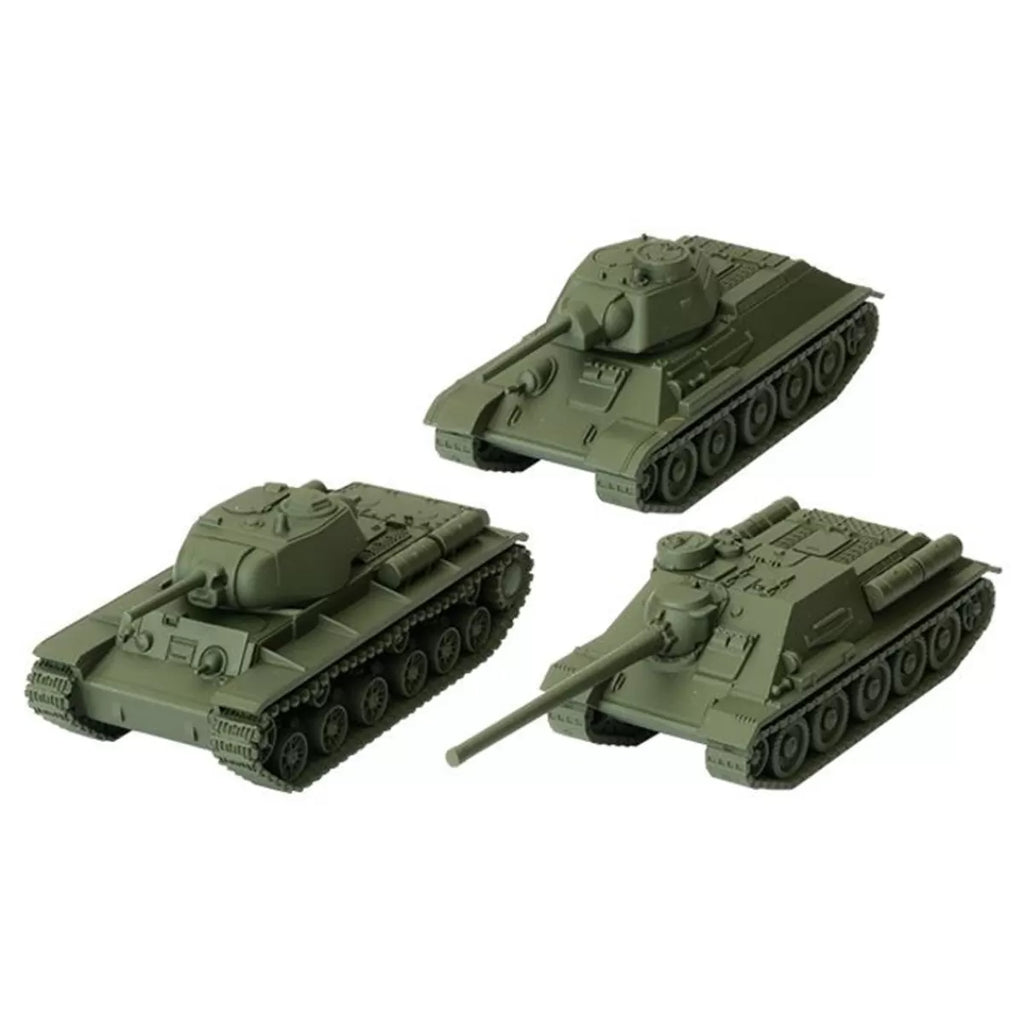 World of Tanks Miniatures Game - WOT64 - Soviet Tank Platoon (T-34, KV-1s, SU-100)