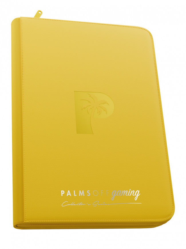 Palms Off Gaming - Collector's Series TOP LOADER Zip Binder CLEAR (216 Capacity) - YELLOW