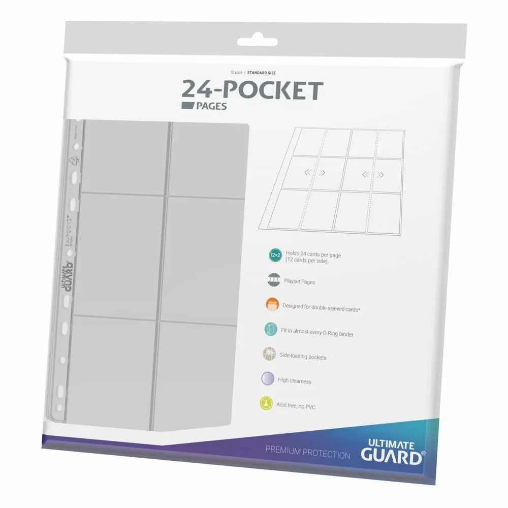 Ultimate Guard 24 Pocket QuadRow Side-Loading Pages (10) Folder - clear