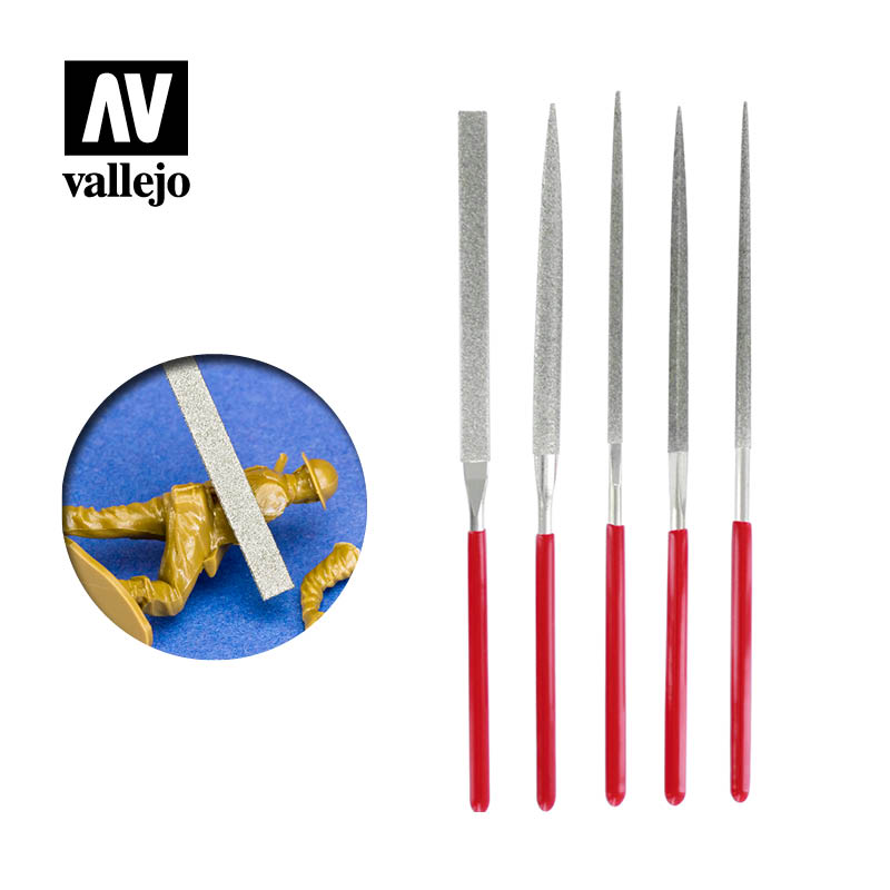 Vallejo Hobby Tools - 5pc Mini Diamond File set 100mm