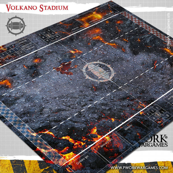 PWork - Blood Bowl - Volkano Stadium - Fantasy Football Mat