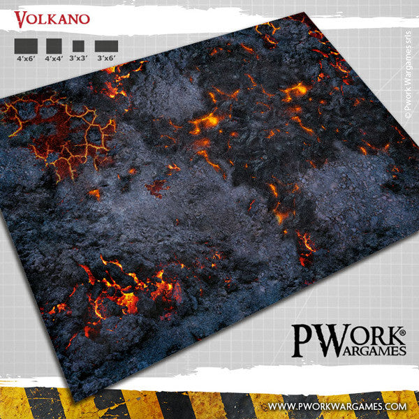 PWork - Volkano - Wargames Terrain Mat - 3X3'