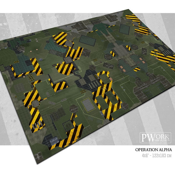 PWork - Operation Alpha - Wargames Terrain Mat - 22X30"