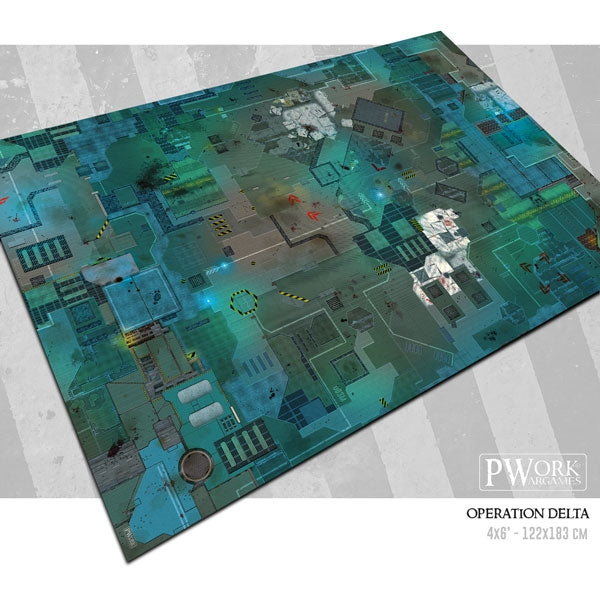 PWork - Operation Delta - Wargames Terrain Mat - 22X30"