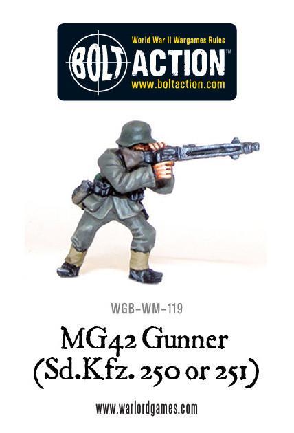 Bolt Action - Germany - MG42 Gunner (Sd.Kfz 250 or 251) - WGB-WM-119