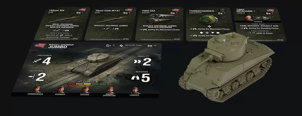 World of Tanks Miniatures Game - American M4A3E2 Sherman Jumbo - WOT59