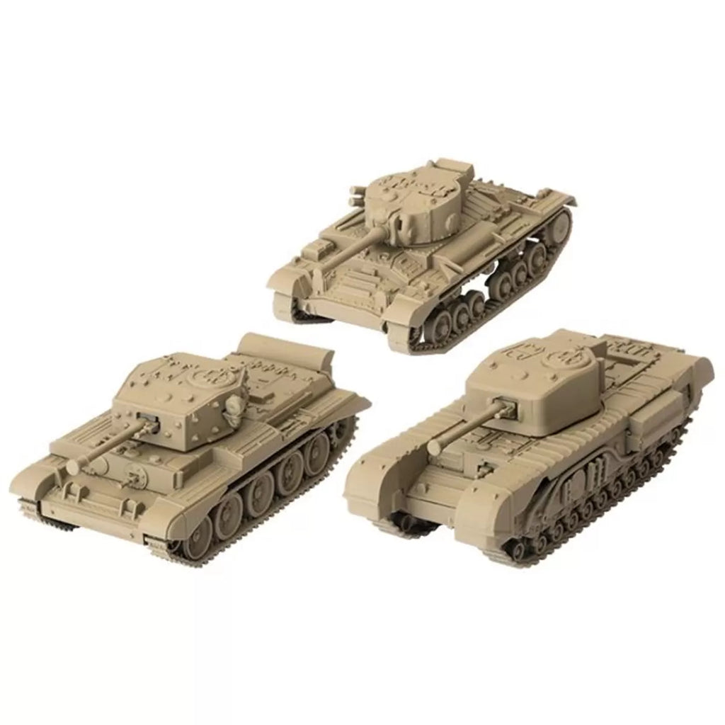 World of Tanks Miniatures Game - WOT65 - British Tank Platoon (Cromwell, Churchill VII, Valentine)