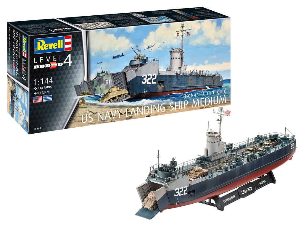 Revell 1/144 US Navy Landing Ship Medium Plastic Model Kit