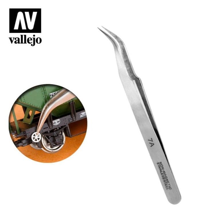 Vallejo - T12004 - Hobby Tools - #7 Stainless Steel Tweezers