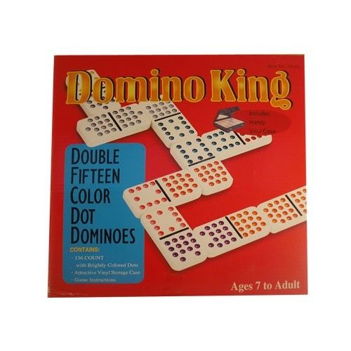 Domino King Double Fifteen Coloured Dots