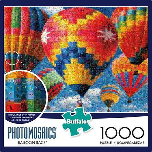 Buffalo Puzzle Photomosaic Balloon Race Puzzle 1,000 pieces
