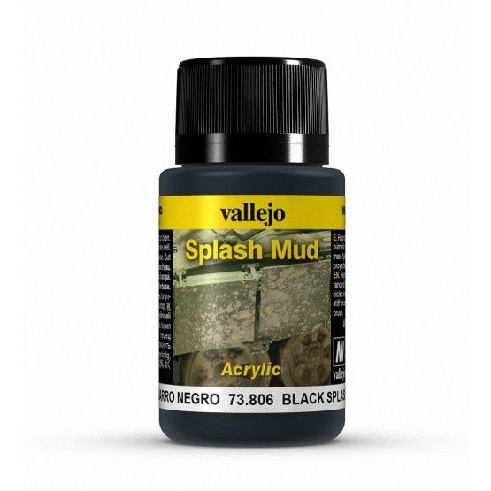 Vallejo Weathering Effects - Black Splash Mud 40 ml