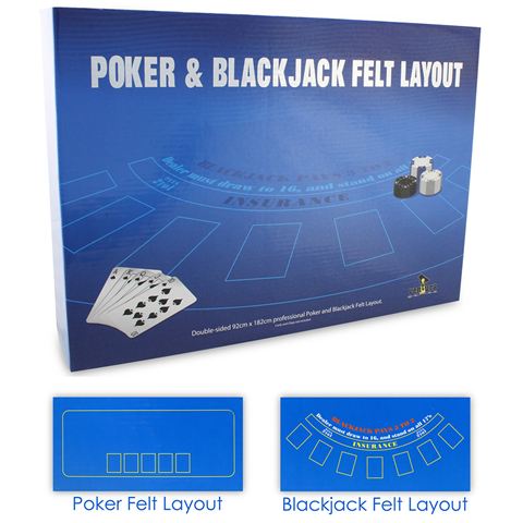 Jackpot Poker & Blackjack Felt Layout