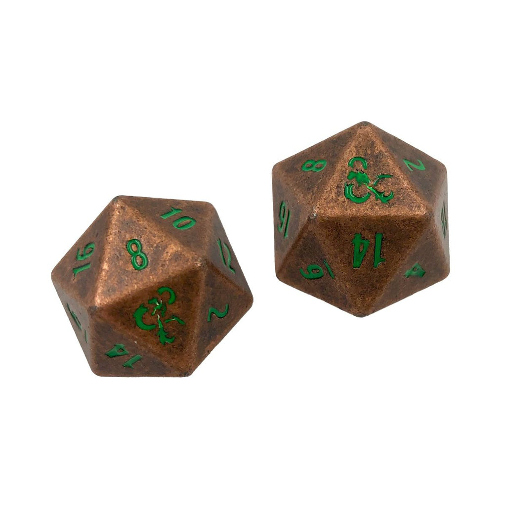 Ultra Pro D&D Heavy Metal D20 Feywild Copper and Green Dice Set (2) - 18782