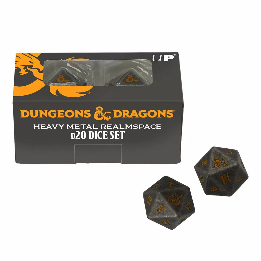Ultra Pro Dungeons & Dragons Heavy Metal Realmspace D20 Dice Set (2) - 19409