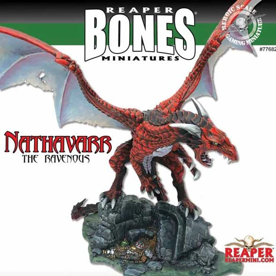 Reaper Bones: Nathavarr the Ravenous, Great Dragon (77682) - Boxed Set