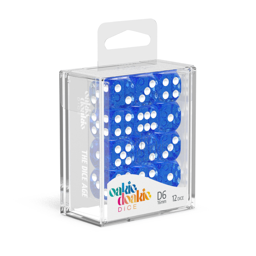 Oakie Doakie Dice D6 16 mm Speckled - Blue (12)