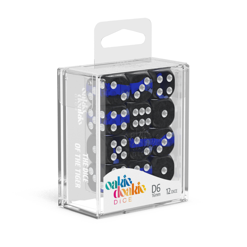 Oakie Doakie Dice D6 16 mm Enclave - Sapphire (12)