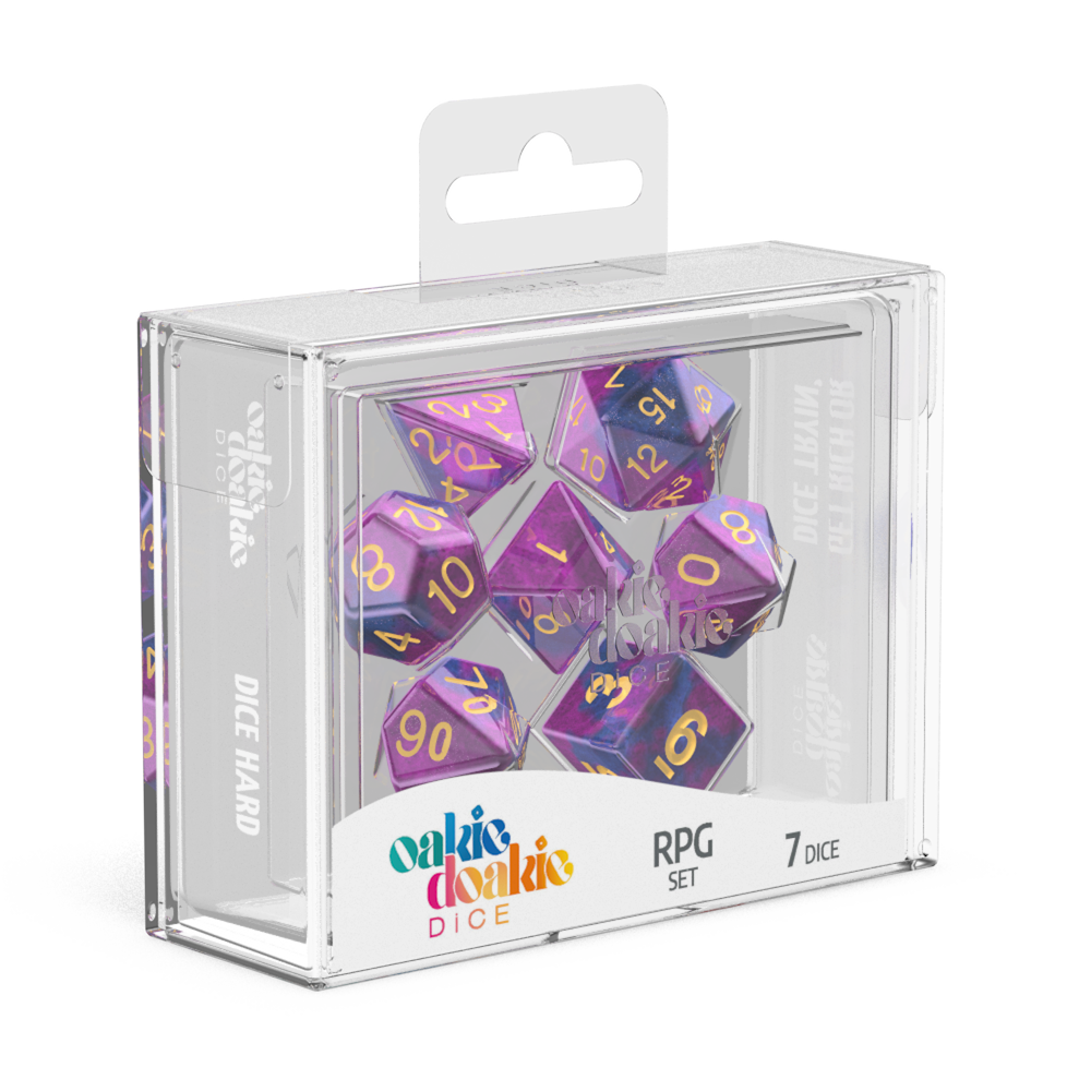 Oakie Doakie Dice RPG Set GemiDice - Amethyst (7)