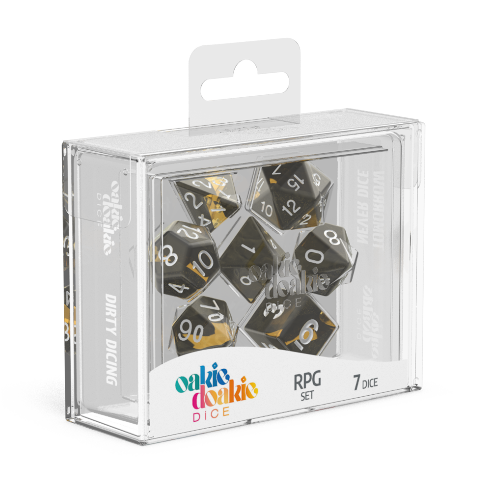 Oakie Doakie Dice RPG Set Enclave - Amber (7)