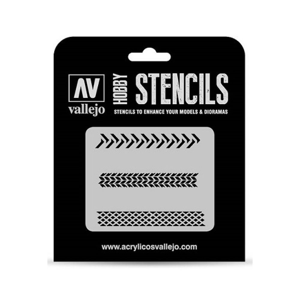 Vallejo Stencils - Texture Effects - Tyre Markings