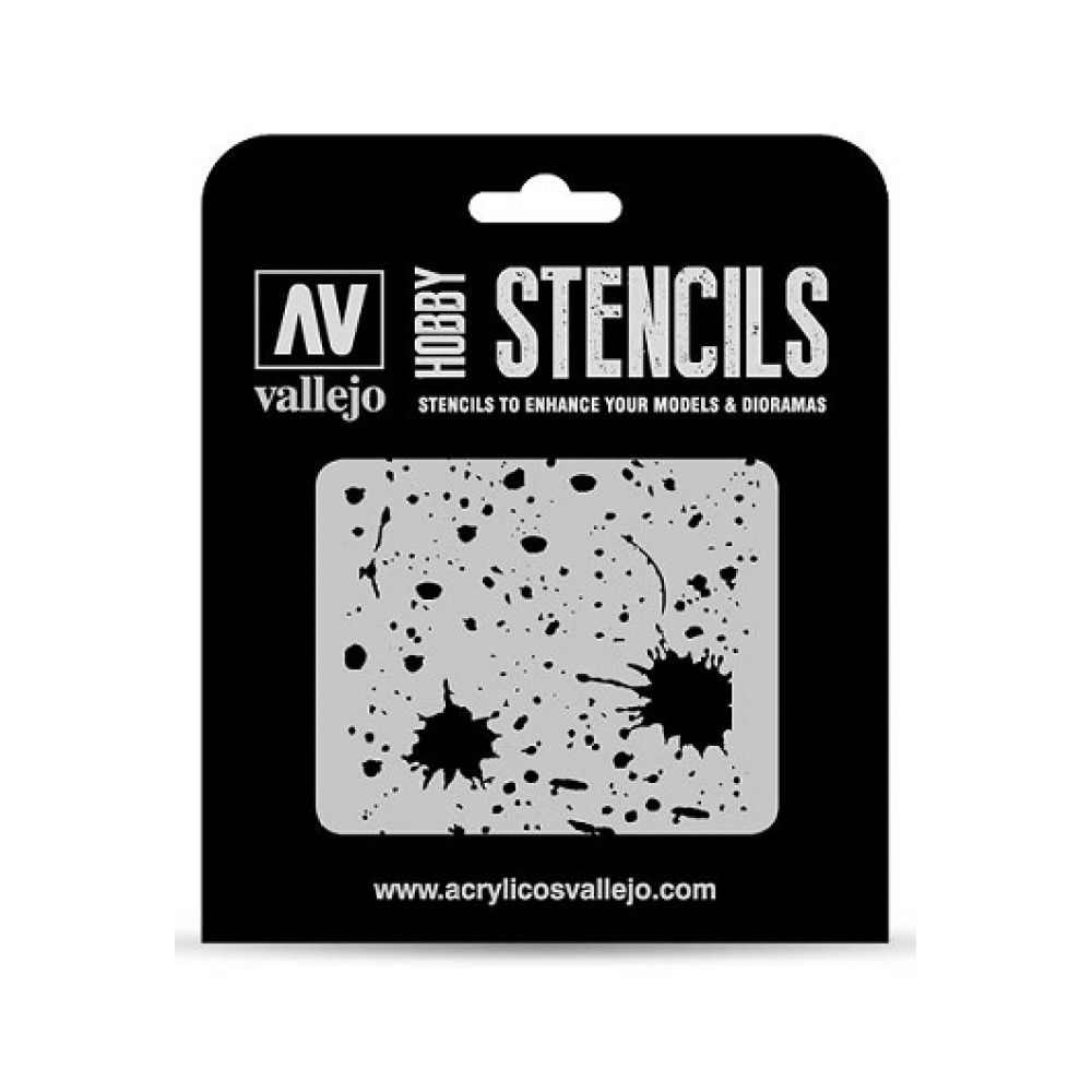 Vallejo Stencils - Texture Effects - Splash & Stains