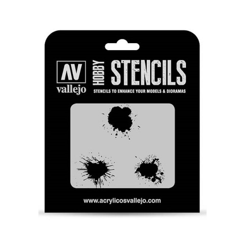 Vallejo Stencils - Texture Effects - Paint Stains