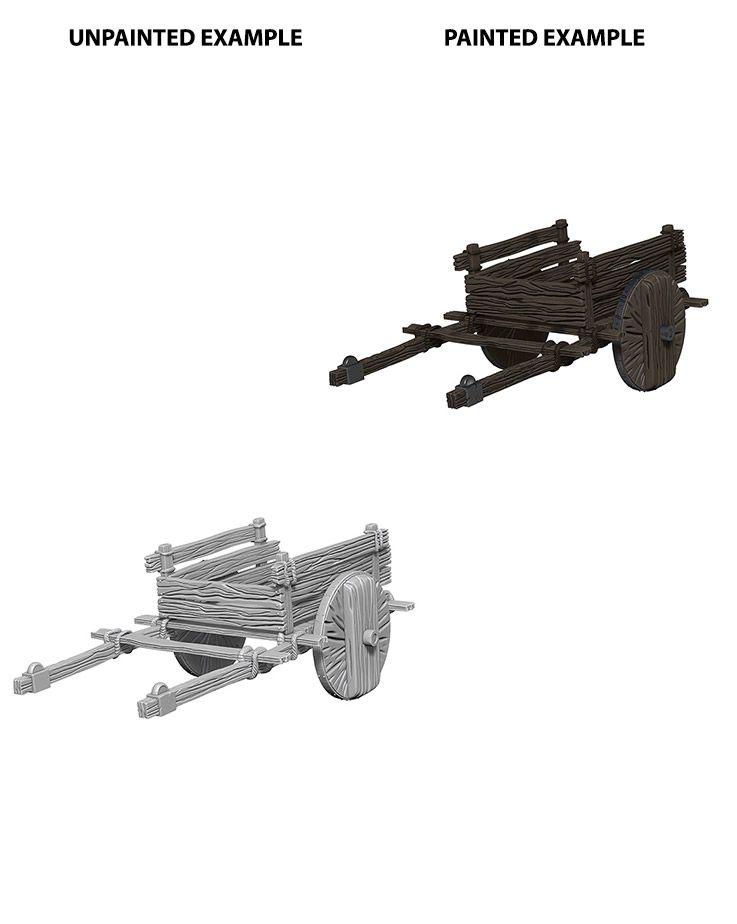 WizKids Deep Cuts Unpainted Miniatures 2 Wheel Cart - 73096