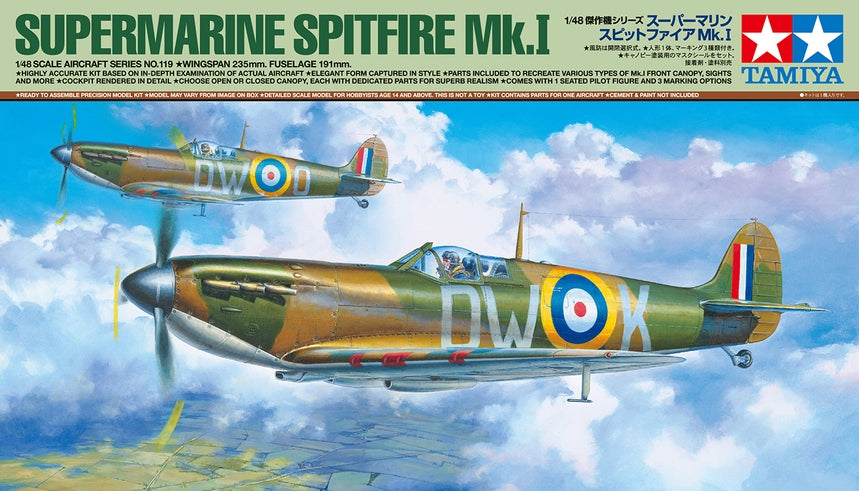 Tamiya - 61119 - 1/48 Supermarine Spitfire Mk1