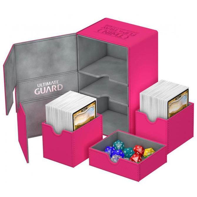 Ultimate Guard Twin Flip´n´Tray Deck Case 160+ Standard Size XenoSkin Pink Deck Box