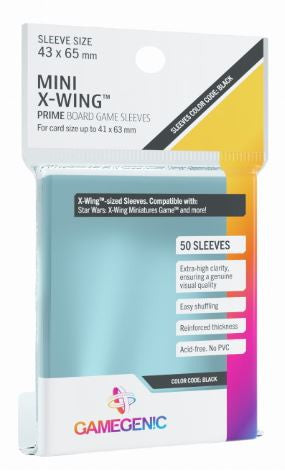 Gamegenic Prime Board Game Sleeves -Mini X-Wing (43mm x 56mm) (50 Sleeves Per Pack)