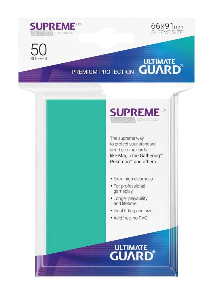 Ultimate Guard Supreme UX Sleeves Standard Size Turquoise (50)