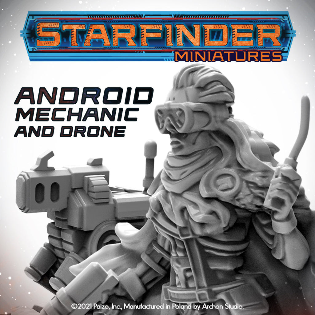 Archon Studio Starfinder Androic Mechanic (With Mechanic's Drone)