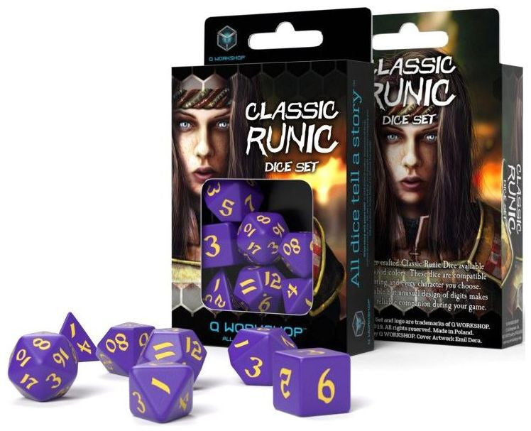 Classic Ruinc Dice Set - Purple and Yellow (set of 7)