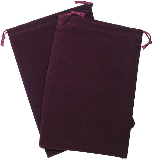 Dice Bag Suedecloth Small Burgundy