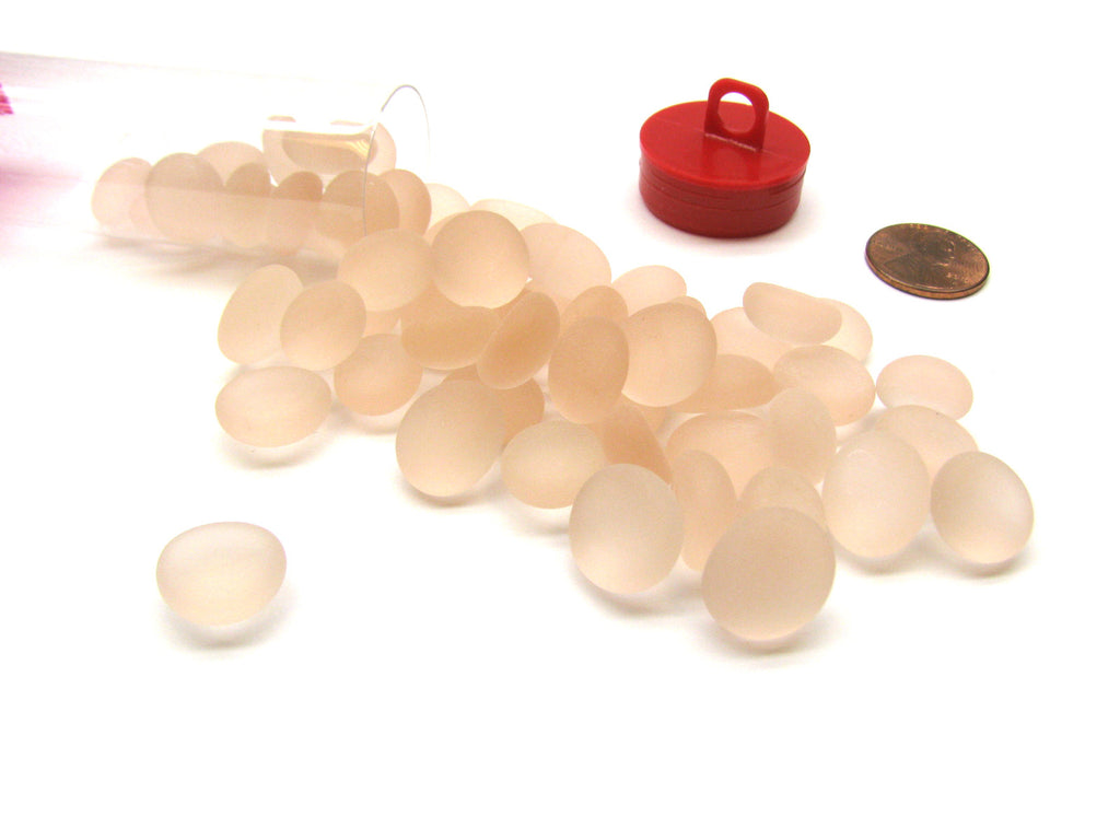 Gaming Stones Crystal Pink Frosted Glass Stones (Qty 23-27) in 4" Tube