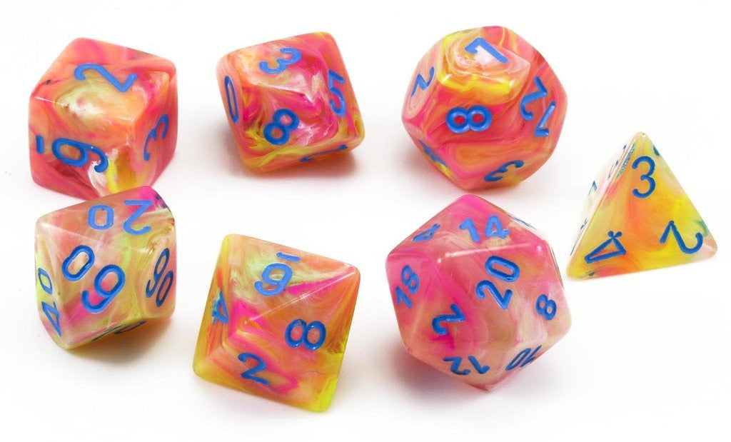 D7-Die Set Dice Allusion/Blue (7 Dice in Display)