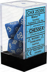 CHX 25306 D7-Die Set Dice Speckled Polyhedral Water (7 Dice in Display)