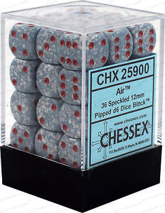 D6 Dice Speckled 12mm Air (36 Dice in Display)