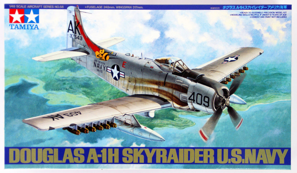 Tamiya - 61058 - 1/48 Douglas A-1H Skyraider US Navy