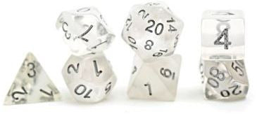 Halfsies Dice - Neutron Ice 7 Polyhedral Dice Set