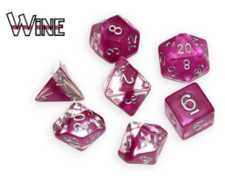 Neutron Dice - Wine (Set of 7 Polyhedral Dice)