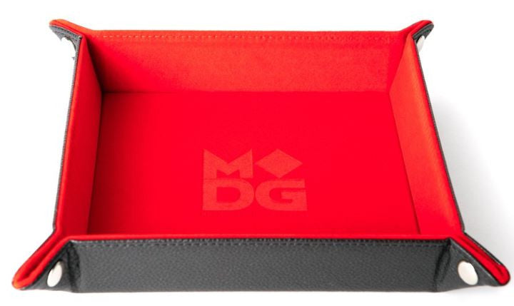 MDG Velvet Folding Dice Tray - Red (10"x10")