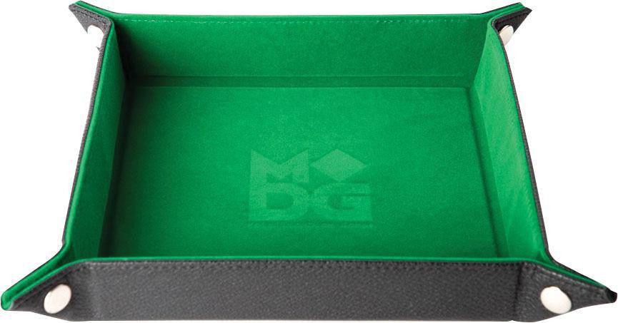 MDG Velvet Folding Dice Tray - Green (10"x10")