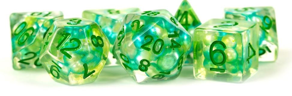 MDG Resin Pearl Polyhedral Dice Set 16mm - Sea Foam