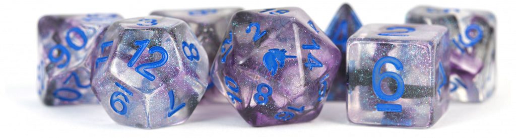 MDG Unicorn Resin Polyhedral Dice Set - Stellar Storm - 714